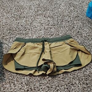 Women’s Two-Tone Olive & Khaki Active Shorts